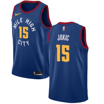 Nike Denver Nuggets #15 Nikola Jokic Blue Youth NBA Swingman Statement Edition Jersey